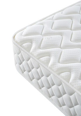 Colchão de molas ensacadas de nível hoteleiro 3 estrelas – tecido superior branco, anti-distúrbios, suporte ergonômico, personalizável para projetos de hotéis em massa