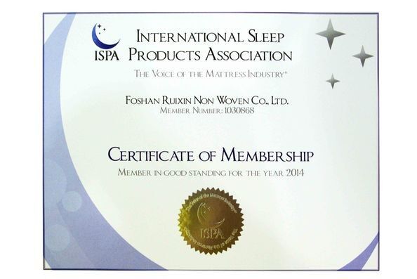 CHINA FOSHAN RUIXIN NON WOVEN CO.,LTD Certificações