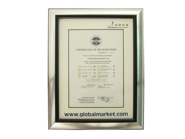 CHINA FOSHAN RUIXIN NON WOVEN CO.,LTD Certificações