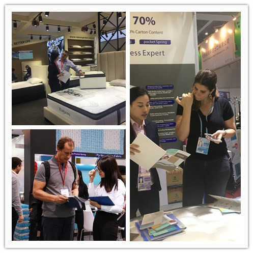 Enrole o colchão firme em uma caixa de gel de espuma viscoelástica 7 zonas Colchão de molas ensacadas 10